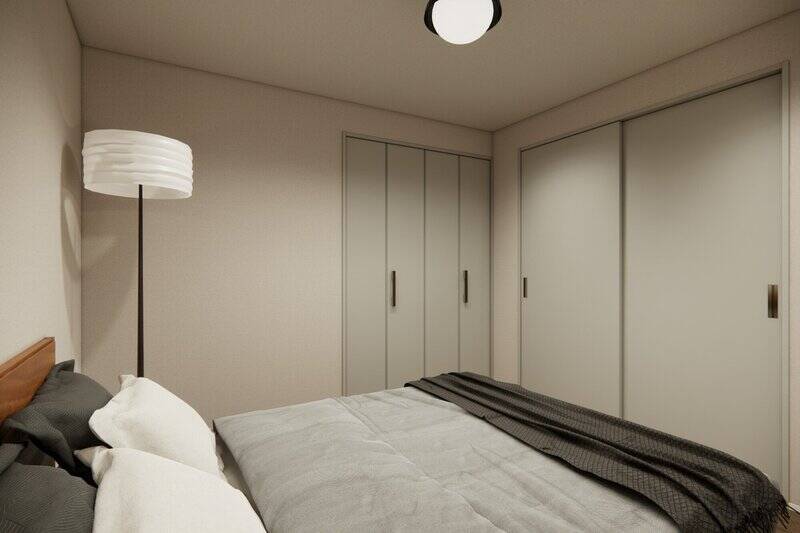 洋室Aの隣に位置します。折れ戸2枚分の収納付き。