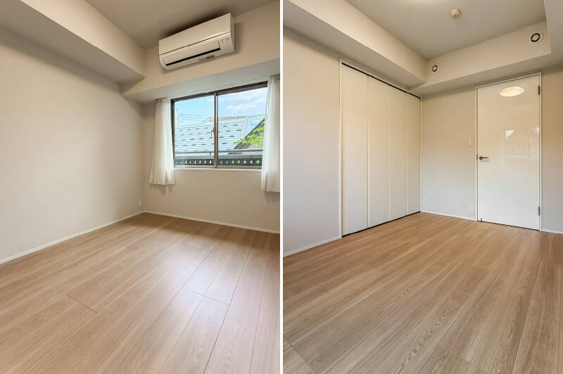 洋室BとCは互い違いにクローゼットが配置されています。