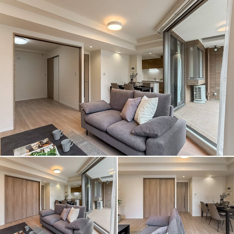 洋室Aとの間は引き戸で仕切られており、可変性を持って使えますよ。お子さまのプレイスペースや、リモートワークスペース、ゲストルームなどがおすすめの使い方。