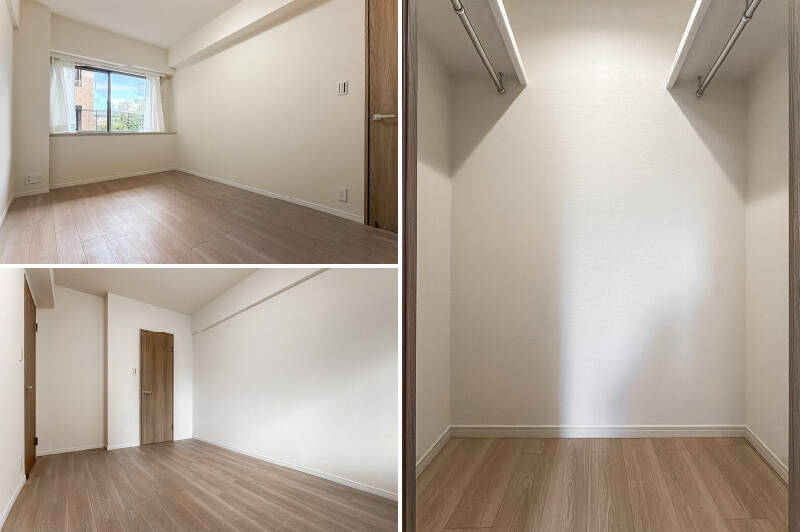 洋室Bにはウォークインクローゼット（WIC）が備わっています。最も広さのある洋室で、大きなベッドも配置できそうですよ。