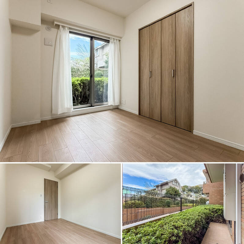 洋室Cからは、ふたつめのテラスへとアクセスすることができます。外の空気が吸える空間があるのはうれしいですね。