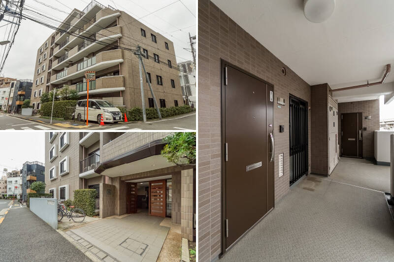 マンションは1997年築・総戸数38戸の、こぢんまりとした品のいい佇まいです。2024年には大規模修繕工事を実施済みで、玄関扉や窓サッシが交換されています。比較的お若めのマンションらしく、オートロックや宅配ボックスを完備しているのもうれしいポイントです◎
