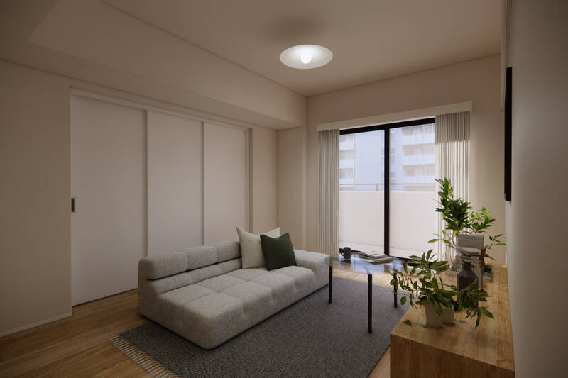 お隣の洋室Aとは3枚の引き戸で仕切られます。お子さまが小さいときは、引き戸を開放してプレイルームに。大きくなったら夫婦の寝室に。ライフスタイルに合わせて部屋数を変えられる、可変性のあるプランです。