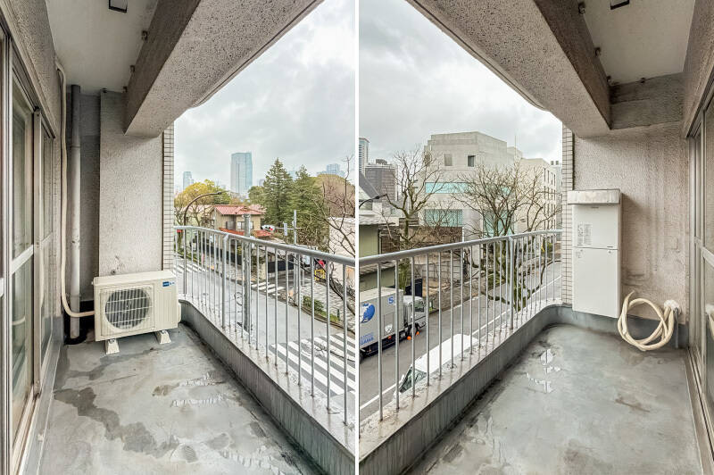 規約上、バルコニーに洗濯物を干すことが禁止されています。そのため、浴室乾燥機またはドラム式洗濯機をご使用ください。