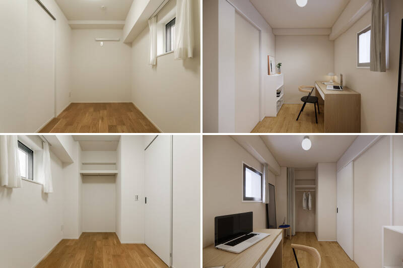 こちらにもオープンクローゼットが備わっています。（右・CGイメージ）