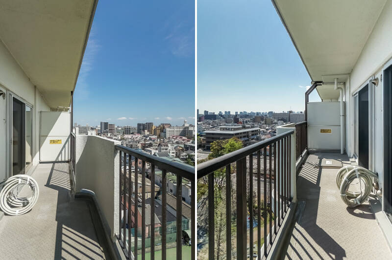 南向きで日当たりもよく、洗濯物も気持ちよく乾きそうです♪