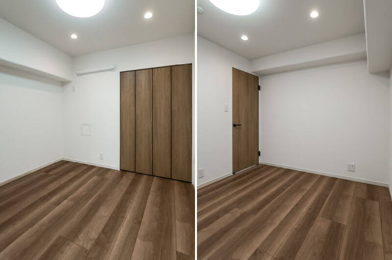 洋室AとBに挟まれ、LDKに面しています。居室はきれいな四角形で、家具のレイアウトがしやすそうです。