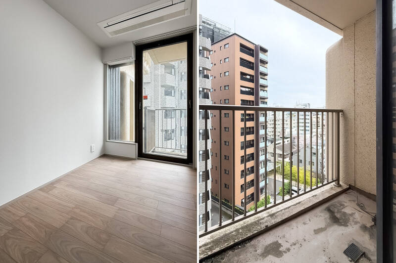 収納のない北東向きの小部屋です。書斎や趣味のお部屋、客間として使うのはいかがでしょうか。こちらにも小さなテラスが付いています。