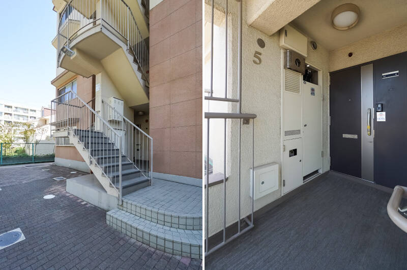 こちらの棟ではエレベーターが停まるのは3階と6階のみ。5階に所在する住戸へは、3階でエレベーターを降りて2フロア分階段を使う必要があります。ベビーカーを利用中の子育てファミリーさんにはちょっと大変なポイントかも……この点を踏まえてご検討くださいませ。