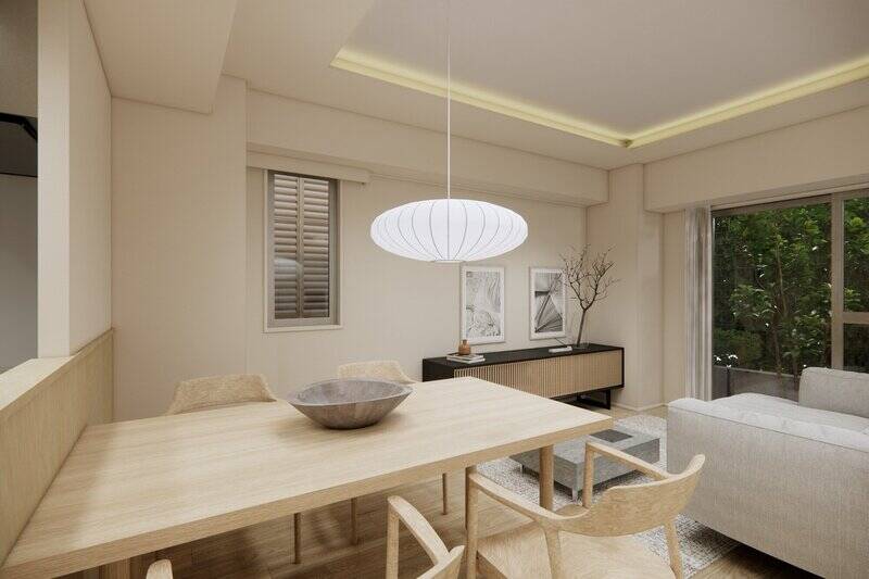 窓の外は豊かな植栽に守られており、プライベートな時間をゆっくりと過ごせる “隠れ家” のような趣があります。