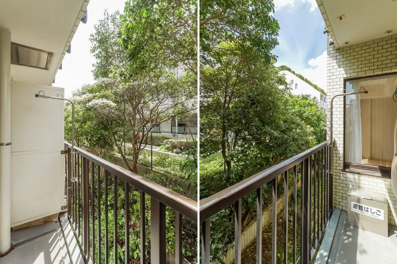 バルコニーはややコンパクトですが、陽がたっぷりと射し込み、洗濯物も気持ちよく乾きそうですよ。