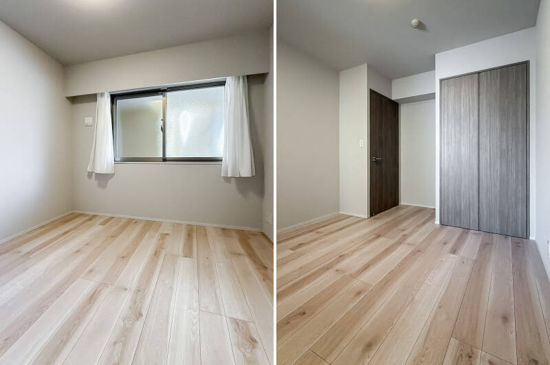 腰高窓の付いたシンプルな居室です。