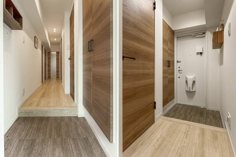 玄関のシューズクローゼットはトールタイプなので、ファミリーでも安心の収納量です。