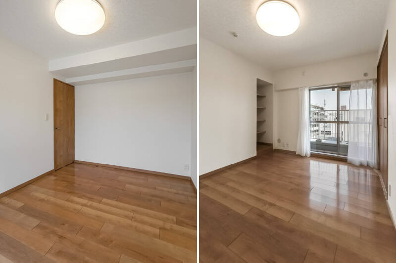 洋室Bと同じく北東向き。窓から「東京スカイツリー」が顔をのぞかせています。