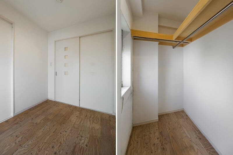 収納は大容量のウォークインクローゼット（WIC）にお任せしちゃいましょう。換気窓が付いているのはありがたい！