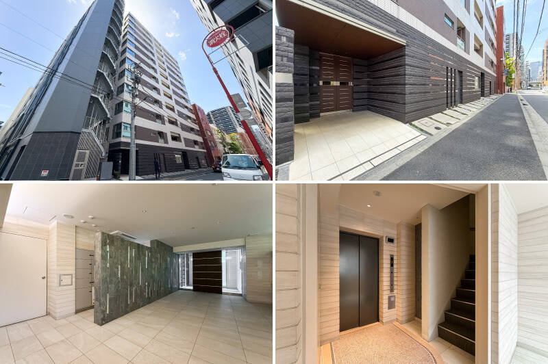 全22戸と小規模ながら、そうは感じさせない堂々とした建ち姿。共用部はシンプルながらオートロック、宅配ボックスなど築浅ならではの設備が揃っています。