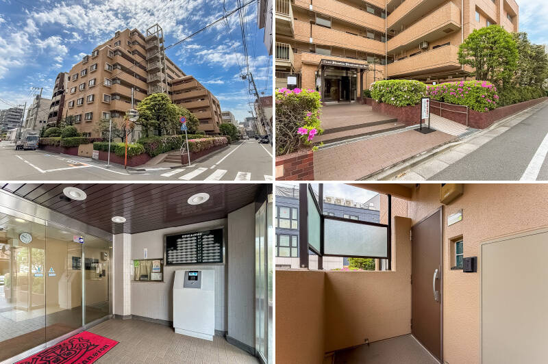 マンションは、そんな充実した周辺スポットに囲まれています。竣工は1985年、総戸数は69戸。新耐震基準に適合しており、一定の条件を満たすことで、住宅ローン控除などの税制優遇の対象となります。外観は、2024年に大規模修繕工事が行われたばかりできれいな佇まい。エントランスにはオートロックが備わっています。