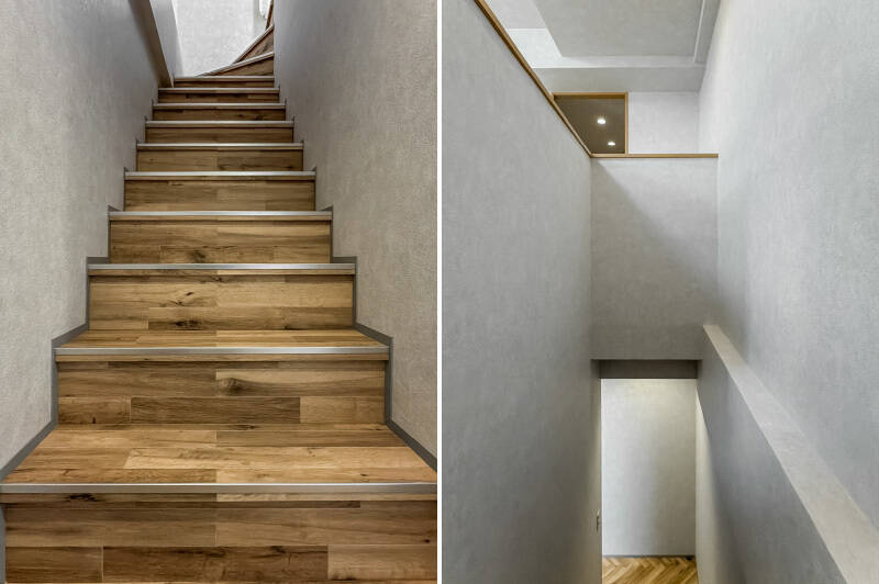 メゾネットタイプならではのこのワクワク感。戸建てのようなプライベート感が魅力です。