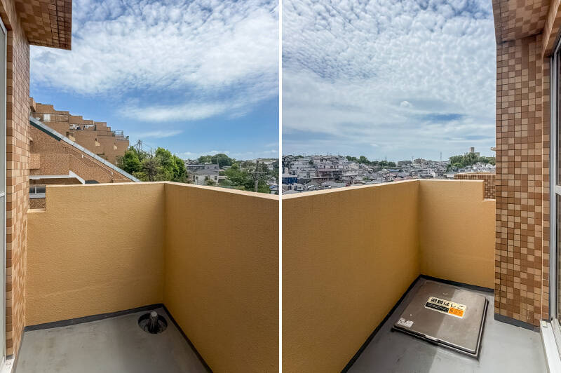 バルコニーはコンパクトな幅ですが、奥行きがあるつくりです。