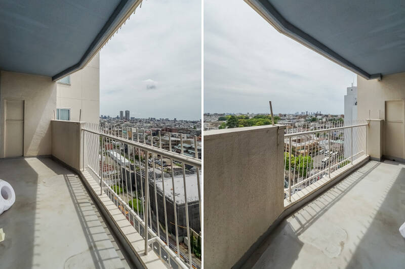 バルコニーはLDK〜洋室Ａにまたがっており、洋室Ａ側がやや膨らんだ形をしています。奥行きがあるので、キャンプチェアなんかを出して風を感じたら気持ちよさそうですね。