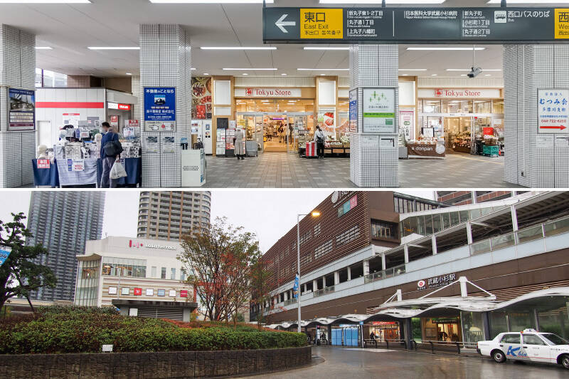 東急東横線・目黒線「新丸子」駅から徒歩3分。さらに徒歩5分の場所には、JR南武線・横須賀線・湘南新宿ラインに加え、東急東横線・目黒線も乗り入れている「武蔵小杉」駅もあり、交通アクセスは良好です。駅周辺には「武蔵小杉東急スクエア（徒歩8分）」や「ららテラス武蔵小杉（徒歩7分）」などの商業施設が集まり、仕事帰りの買い物にも便利！ 対して「新丸子」駅周辺には昔ながらの商店街や個人店があり、ローカルな空気感も楽しめるエリアです。