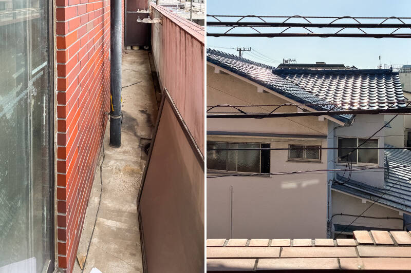 <p>正面には一軒家が建っています。さらに近くには「駒沢通り」が通っているので、視線や音の感じ方については、現地でご確認ください。</p>
