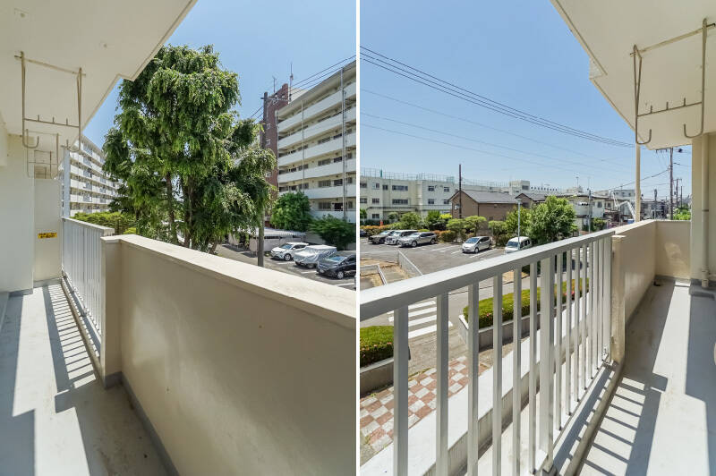 バルコニーはご覧の通り日当たり良好！ 植木鉢を置いたら、ぐんぐん元気に育ちそうです。