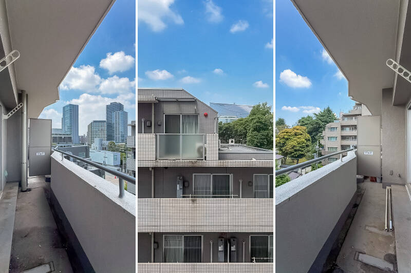 セカンドバルコニー！ こちらは物干し金具付き。洋室AとBをまたぐワイドサイズなので、ご家族分の洗濯物をまとめて干せそうです。