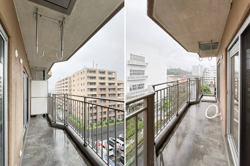 バルコニーは吊り金具付きです。