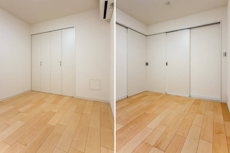 引き戸3枚分で仕切れる洋室Aは、約5帖の広さ。個室がそこまで必要ないという方なら、お子さまのプレイスペースや来客用のお部屋として使うのもおすすめ。