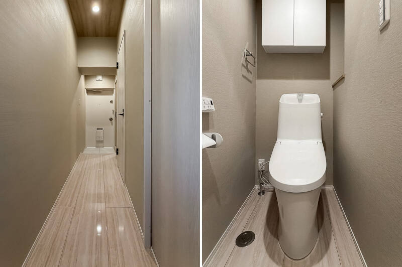 トイレは廊下からアクセスします。