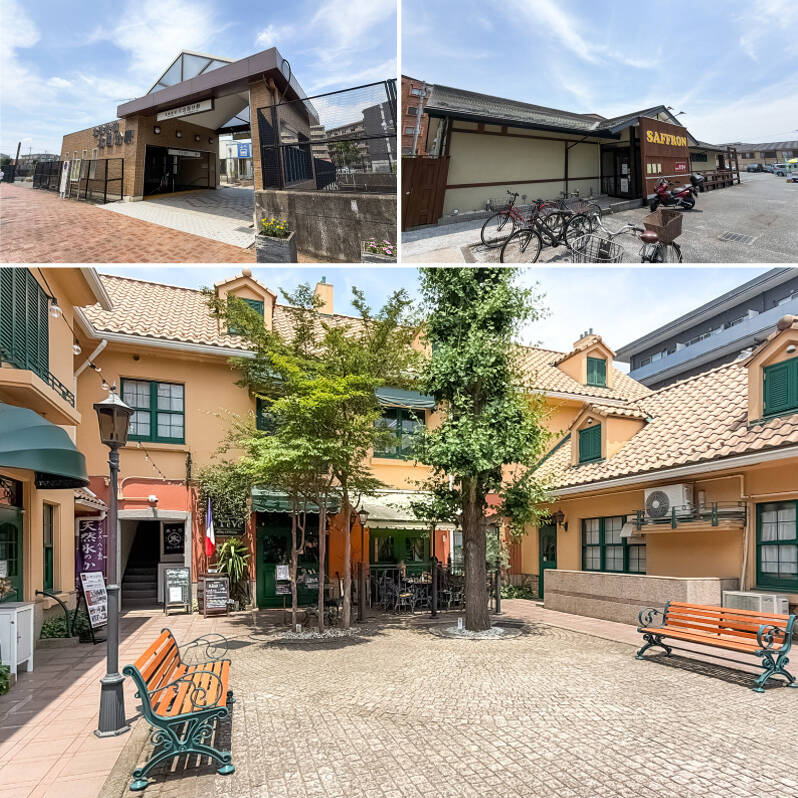 <p><b>左上・</b>「千葉県市川市」にやって来ました！ 最寄りは北総線「北国分」駅。降り立つと、のどかな街並みと広い空が迎えてくれます。（徒歩13分）／<b>右上・</b>売主さまおすすめのパン屋さん「Saffron（サフラン）北国分店」は駅のすぐ近く。（徒歩13分）／<b>下・</b>「アークタウン」は、スイーツショップや雑貨店、フレンチレストランなどが集まる小さな商店街。どこかヨーロッパを思わせる雰囲気が魅力です。（徒歩13分）</p>