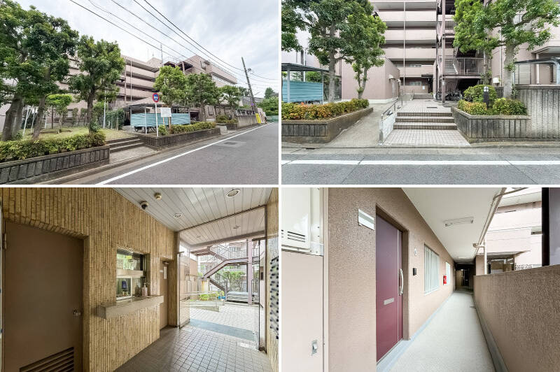 京王線「芦花公園」駅から歩いて4分、1982年に竣工したマンションです。ご紹介する住戸は1階に所在しています。