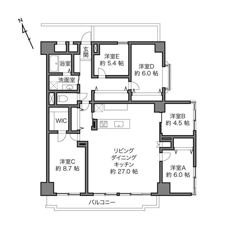 洋室は全部で5つ！ 驚きの5LDKです。それでは順にご紹介していきましょう。