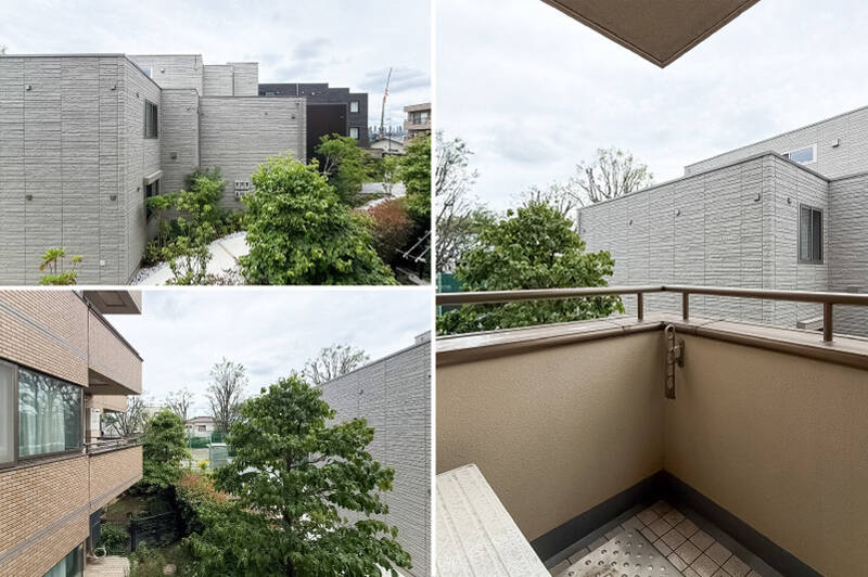 隣のマンションと距離が近いため、視界に抜けはあまりありません。またバルコニーにいる際に、隣の住戸から視線を感じる場面もありそう。その点は現地でご確認くださいね。