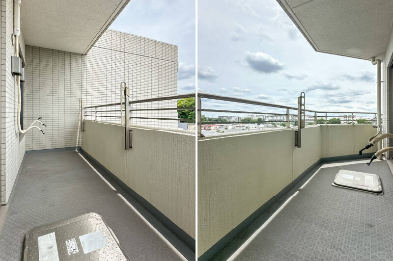 物干しはこちらのバルコニーに設置されています。