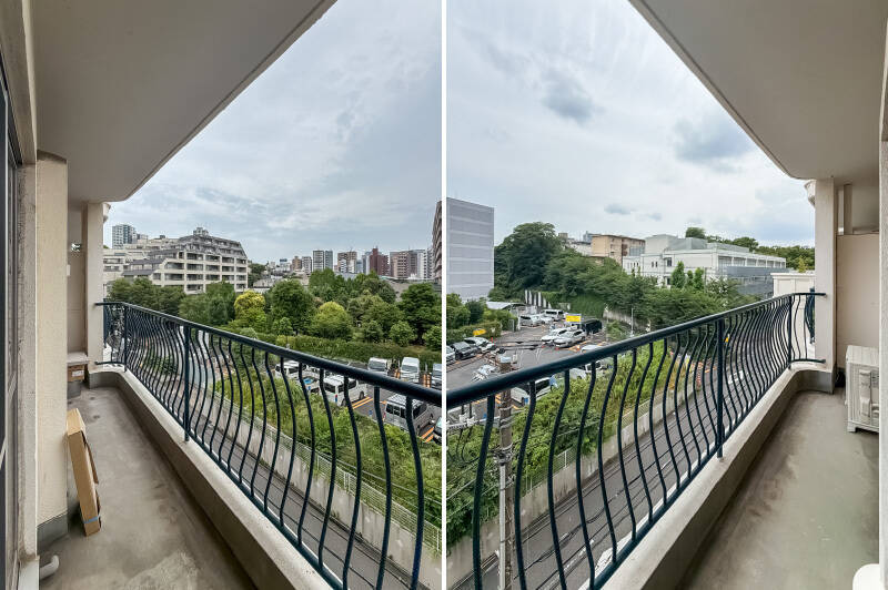 バルコニーはワイドスパンで長さはありますが、奥行きは浅めです。