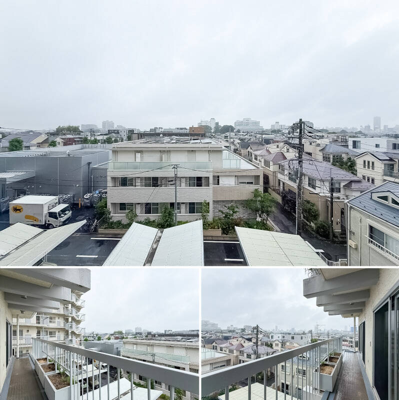 こちらのバルコニーも、建物に視界を遮られることなく、遠くまで視線が抜けていきます。