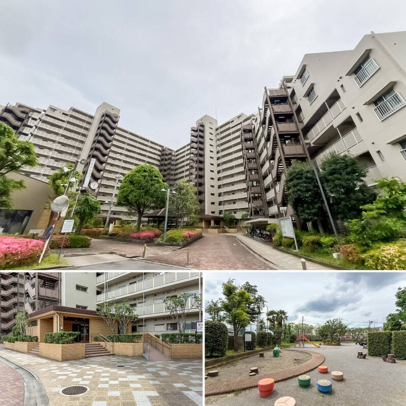 ■ 竣工：1983年 ■ 総戸数：398戸<p>■ 共用部：植栽豊か／公園あり／管理員は週6日勤務</p><p>■ 駐車場：立体駐車場に空きあり（2026年1月時点、月額23,490円〜27,870円）</p><p>■&nbsp;新耐震基準適合のため、住宅ローン控除や各種税制の軽減措置の対象</p><p>■ スケールメリットにより共益費が控えめ◎</p><p>（写真上・2024年撮影）</p>