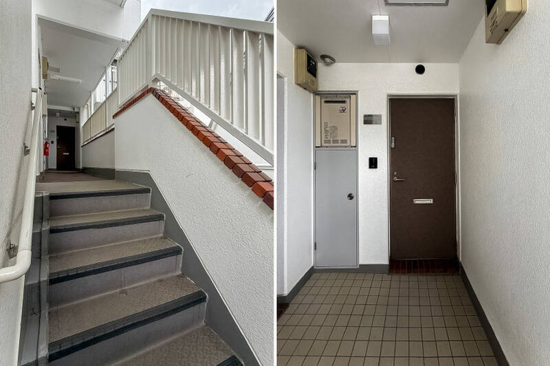 住戸所在の2階までは、階段アクセスとなります。
