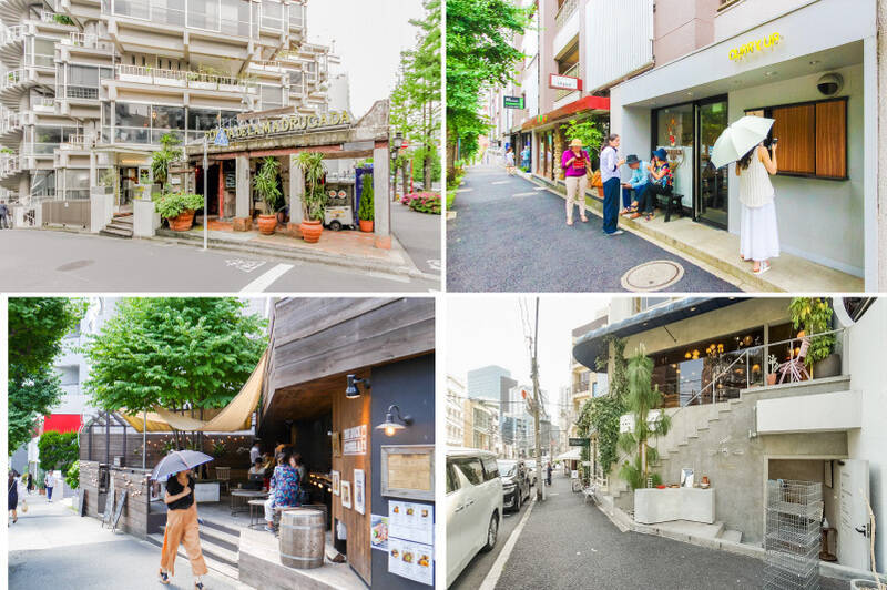 <b>左上・</b>インテリアまで本場にこだわったメキシコ料理屋さん「Fonda De La Madrugada(フォンダ・デ・ラ・マドゥルガーダ)」。(徒歩2分)/<b>右上・</b>ファッションデザイナーのNIGO氏がプロデュースするカレー屋さん「CURRY UP(カリーアップ)HARAJUKU」。(徒歩4分)/<b>左下・</b>
千駄ヶ谷のカフェ「THE DECK COFFEE & PIE」は木の質感が落ち着きます。ご家族で来ても、お友達と来てもくつろげるカフェです。(徒歩5分)/<b>右下・</b>「bob's box(ボブズボックス)」には、世界中から集められたヴィンテージ&デザイナーズの家具や雑貨がズラリ。手を出しやすい価格なのもうれしいところです。(徒歩4分)