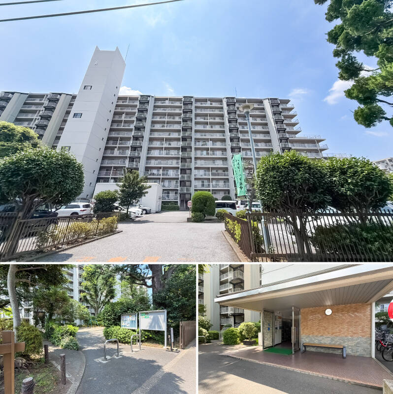 京王線「つつじヶ丘」駅から歩くこと14分。落ち着いた住宅街に佇むビッグコミュニティマンションのご紹介です。敷地内は緑豊かな植栽に囲まれ、足を踏み入れた瞬間から穏やかな空気に包まれます。公園も備わっているので、小さなお子さまがいるご家庭にはうれしい環境ですね。なお、ひとつご留意いただきたいのが、エレベーターは住戸が所在する3階には停止しないこと。1階から階段を上るか、5階から階段を下ってアクセスします。<p><br></p><p>■ 竣工:1972年</p><p>■ 総戸数:443戸(A棟:177戸)</p><p>■ ペット:2匹飼育可(細則あり)</p>