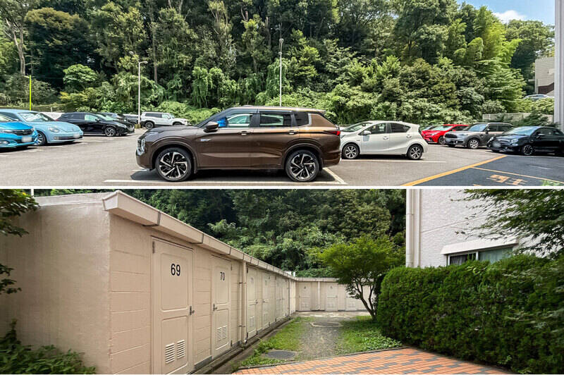 こちらの住戸には、<b>平置き駐車場とトランクルームの専用使用権付き</b>。日々の暮らしを支えてくれる、うれしいポイントですね。<p><br></p><p>◾️駐車場:月額9,000円(写真上)</p><p>◾️トランクルーム:無償(写真下)</p>