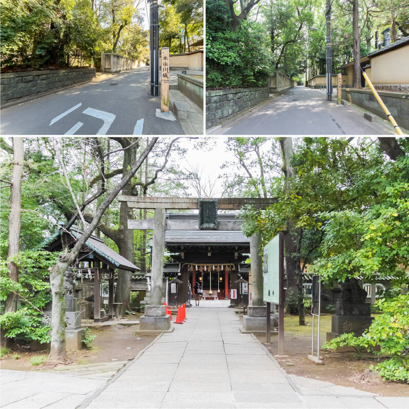 マンションの裏手に建つのは「赤坂氷川神社」。平安時代の天暦5年（951年）に創建され、江戸時代の享保15年（1730年）に現在地へ遷座、社殿が建立されました。都会の中心にありながら、豊かな緑に包まれた境内には、長い時を刻んできた静かな空気が漂います。
