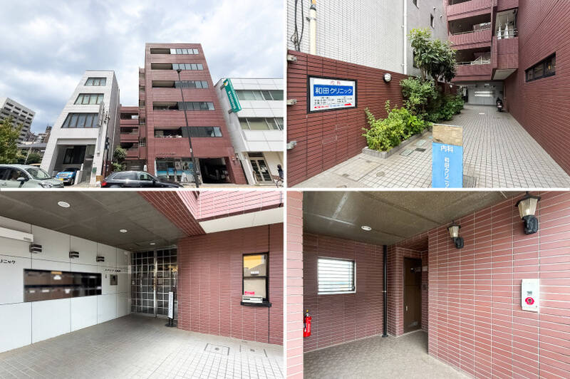 <p>レンガ色のタイルが目を引く外観。総戸数17戸のマンションです。共益費については、月々のランニングコストとして事前にご確認ください。1階にはクリニックと鍼灸整骨院が入居しています。</p><p><br></p><p>■ 竣工：1990年</p><p>■ 設備：オートロック／防犯カメラ</p><p>■ ペット：飼育可能（細則あり）</p>
