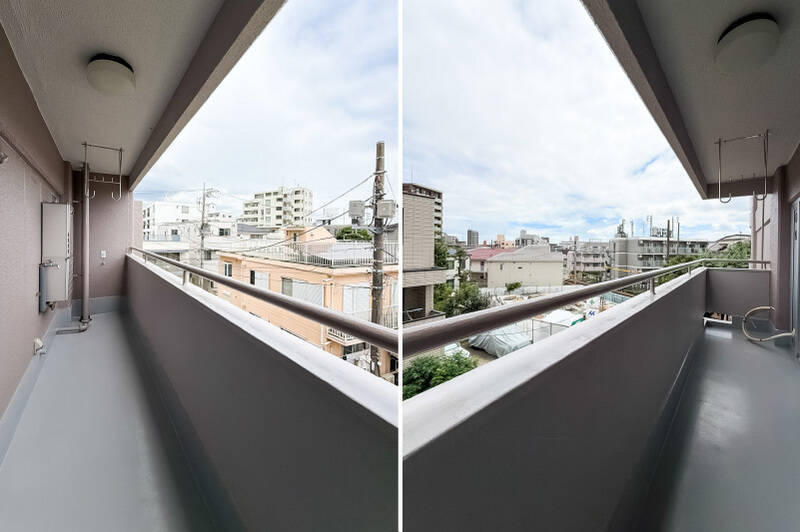 バルコニーは、奥行き・幅ともにややゆとりあり。