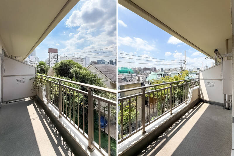 バルコニーは幅も奥行きもしっかり確保されています。
