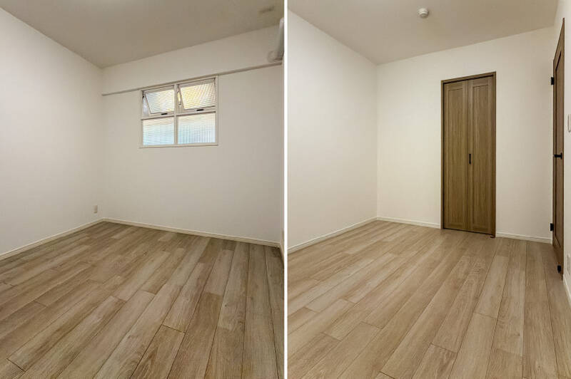 LDKとつながる室内窓付き。窓越しに家族の気配を感じられるので、お子さまのお部屋によさそうです。