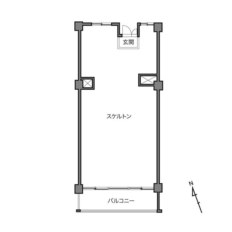 まずは間取り図を確認。専有面積はファミリーサイズの約75㎡。南西向きの住戸です。
