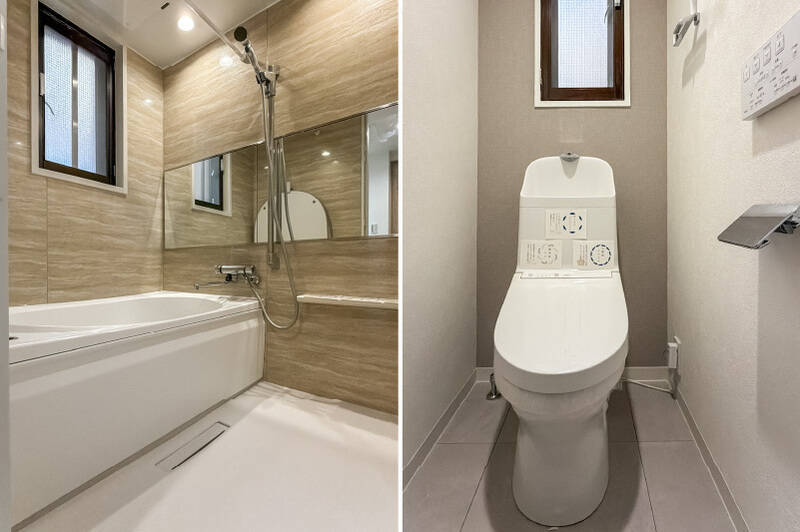 バスルームとトイレには、うれしい小窓付き。自然換気ができるのもGOOD！<p><br></p><p>◾️バスルーム：1317サイズ／浴室乾燥機付き</p>